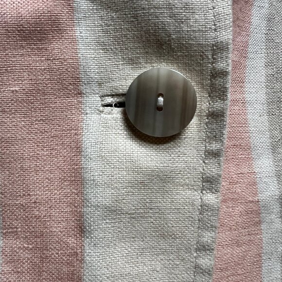 Lafayette 148 Raffia Pastel Stripe Linen Blazer Quiet Luxury Jacket | Sz 4 - Picture 5 of 11